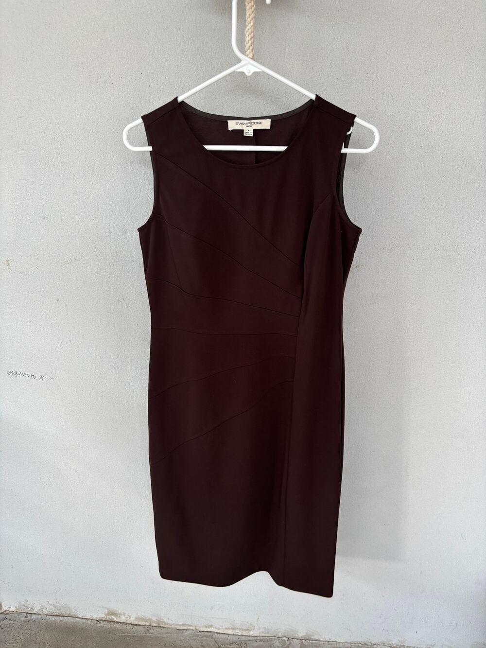 Brown Pleated Bodycon Cocktail Formal Party Corporate Core Office Siren